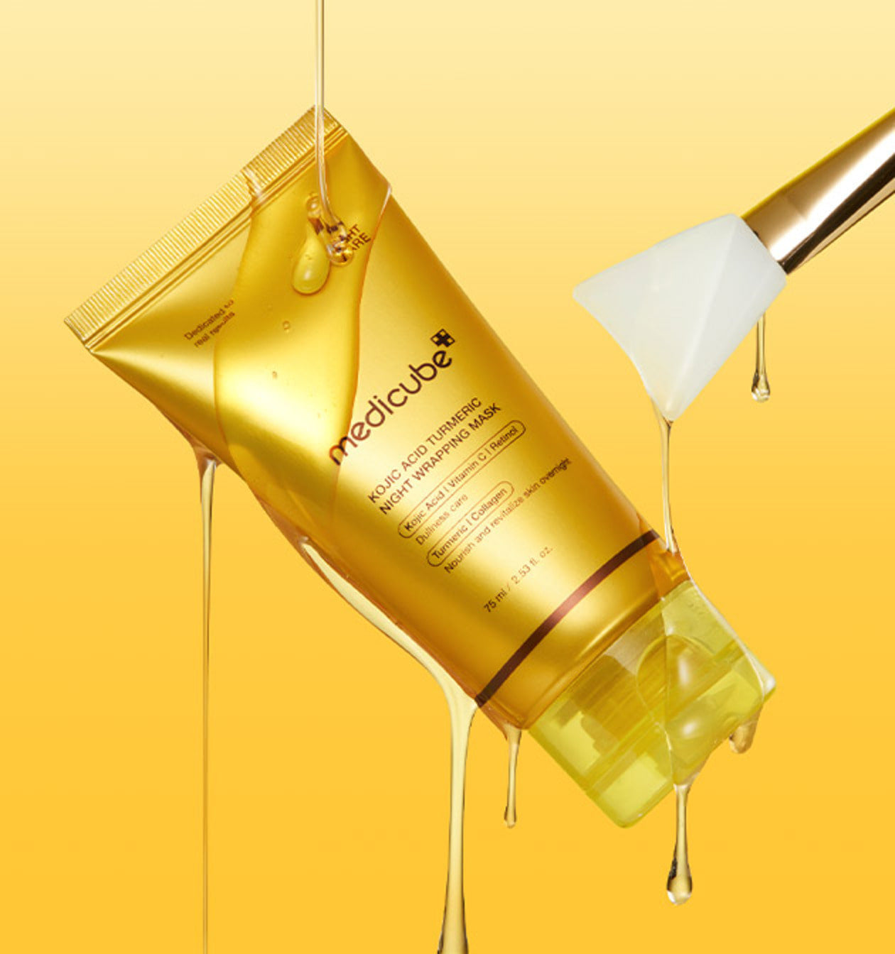 MEDICUBE - Kojic Acid Turmeric Night Wrapping Mask - 75ML
