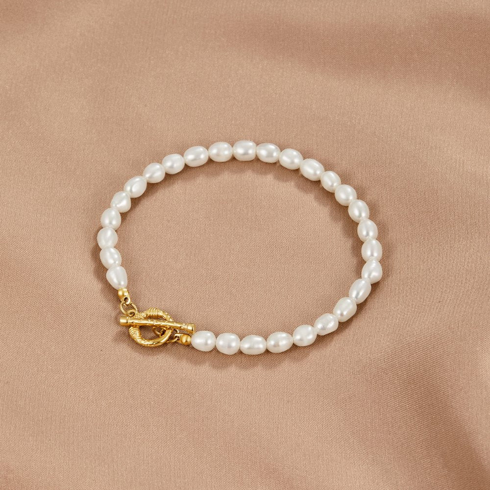 BEAUTIFUL EARTH - CARA PEARL LINK BRACELET