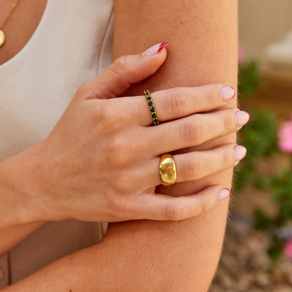 BEAUTIFUL EARTH - CELIA CHUNKY GOLD RING - SIZE 8