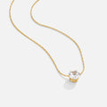 BEAUTIFUL EARTH - DAINTY CRYSTAL SOLITAIRE NECLACE – 18K GOLD