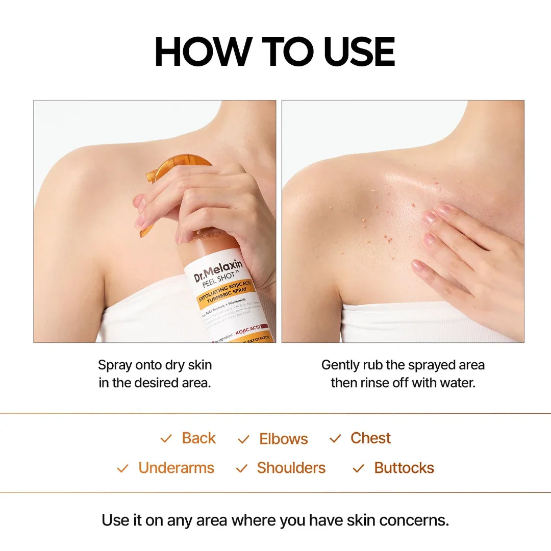 DR.MELAXIN - Peel Shot Exfoliating Kojic Acid Turmeric Spray - 200ML
