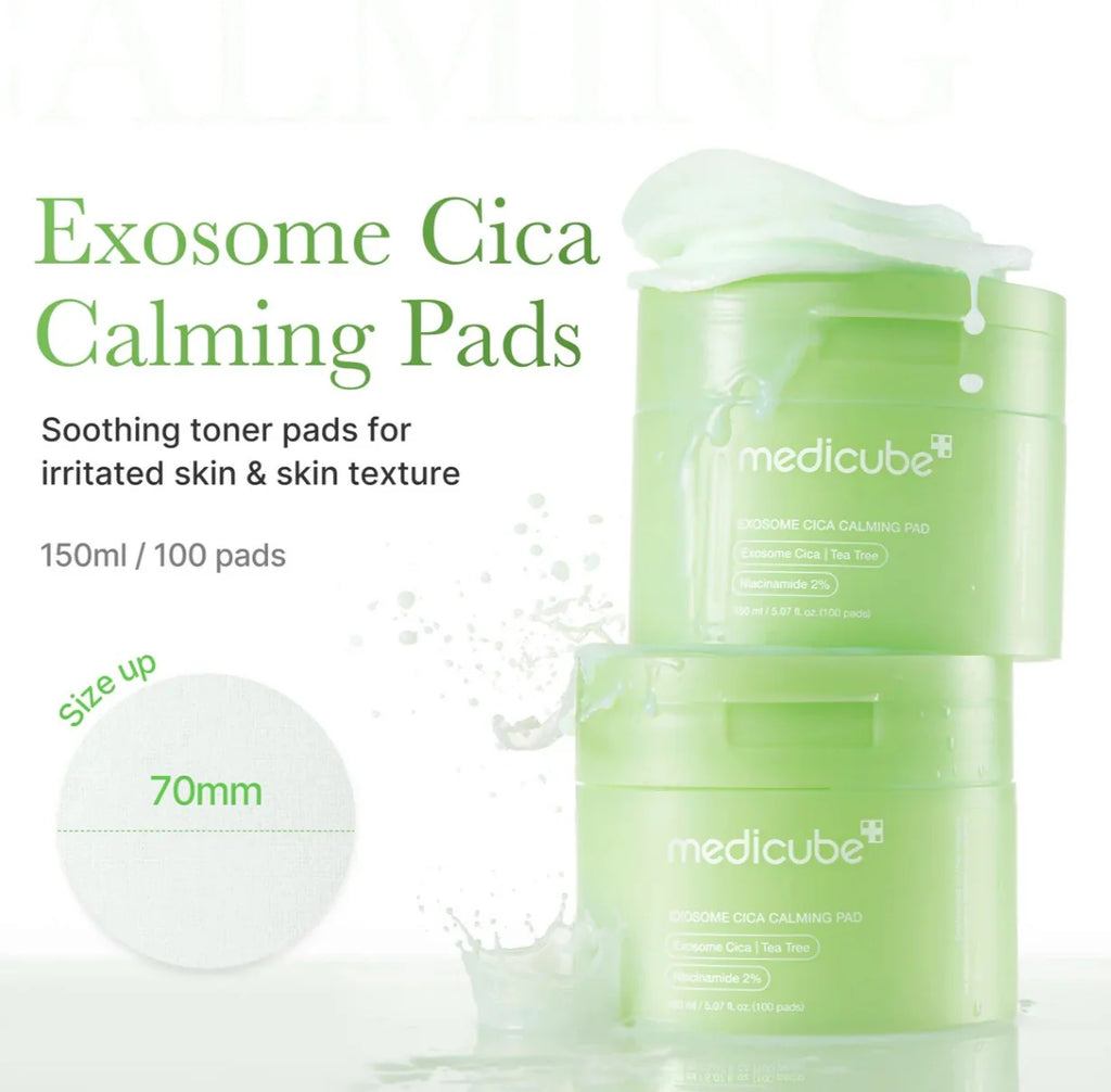 MEDICUBE - Exosome Cica Uneven Texture Soothing Pad (100 Pads)
