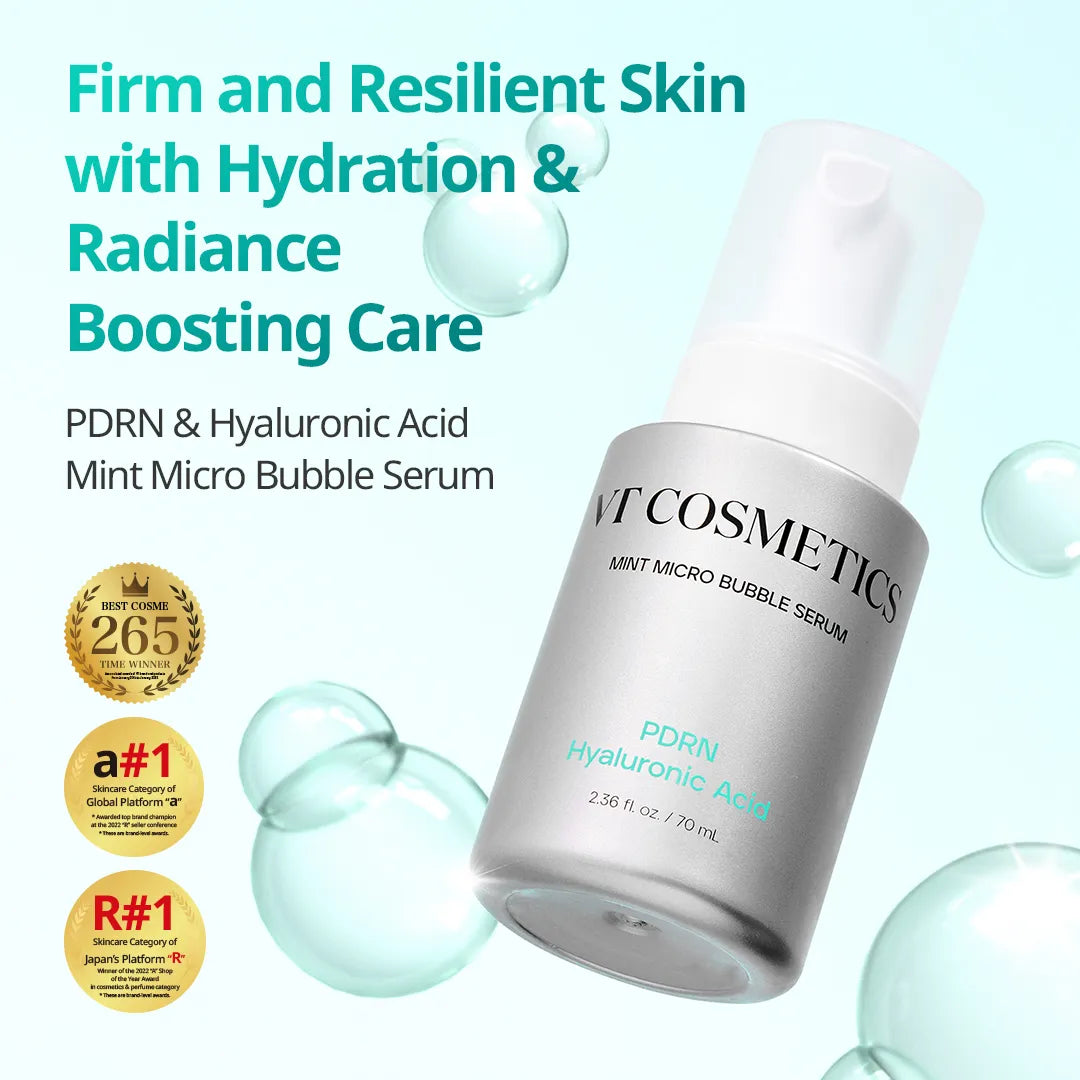 VT COSMETICS - PDRN Hyaluronic Acid Mint Micro Bubble Serum - 70ML