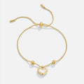 BEAUTIFUL EARTH - MOTHER OF PEARL HEART CHARM BRACELET