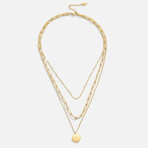 BEAUTIFUL EARTH - CARPE DIEM COIN LAYERED NECKLACE – 18K GOLD