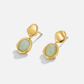 BEAUTIFUL EARTH - GOLD AQUAMARINE DROP EARRINGS