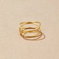 BEAUTIFUL EARTH - TRIPLE WRAP INFINITY RING – 18K GOLD - SIZE 8