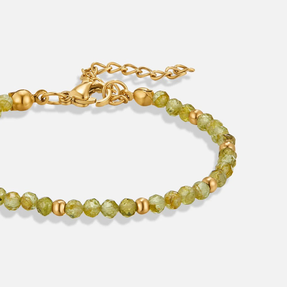 BEAUTIFUL EARTH - PERIDOT BEAD BRACELET