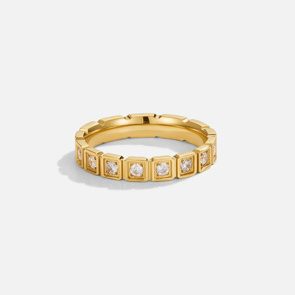 BEAUTIFUL EARTH - HERA GOLD CRYSTAL RING - SIZE 8