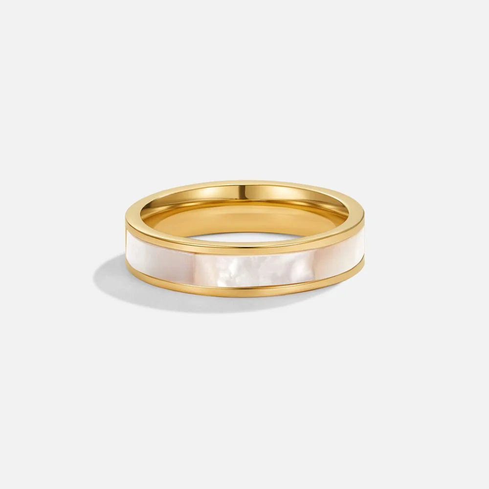 BEAUTIFUL EARTH - IVORY PEARL GOD RING - SIZE 8