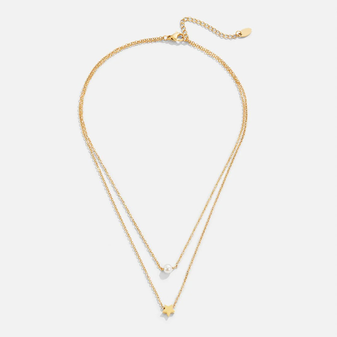 BEAUTIFUL EARTH - LAYERED GOLD STAR & PEARL NECKLACE