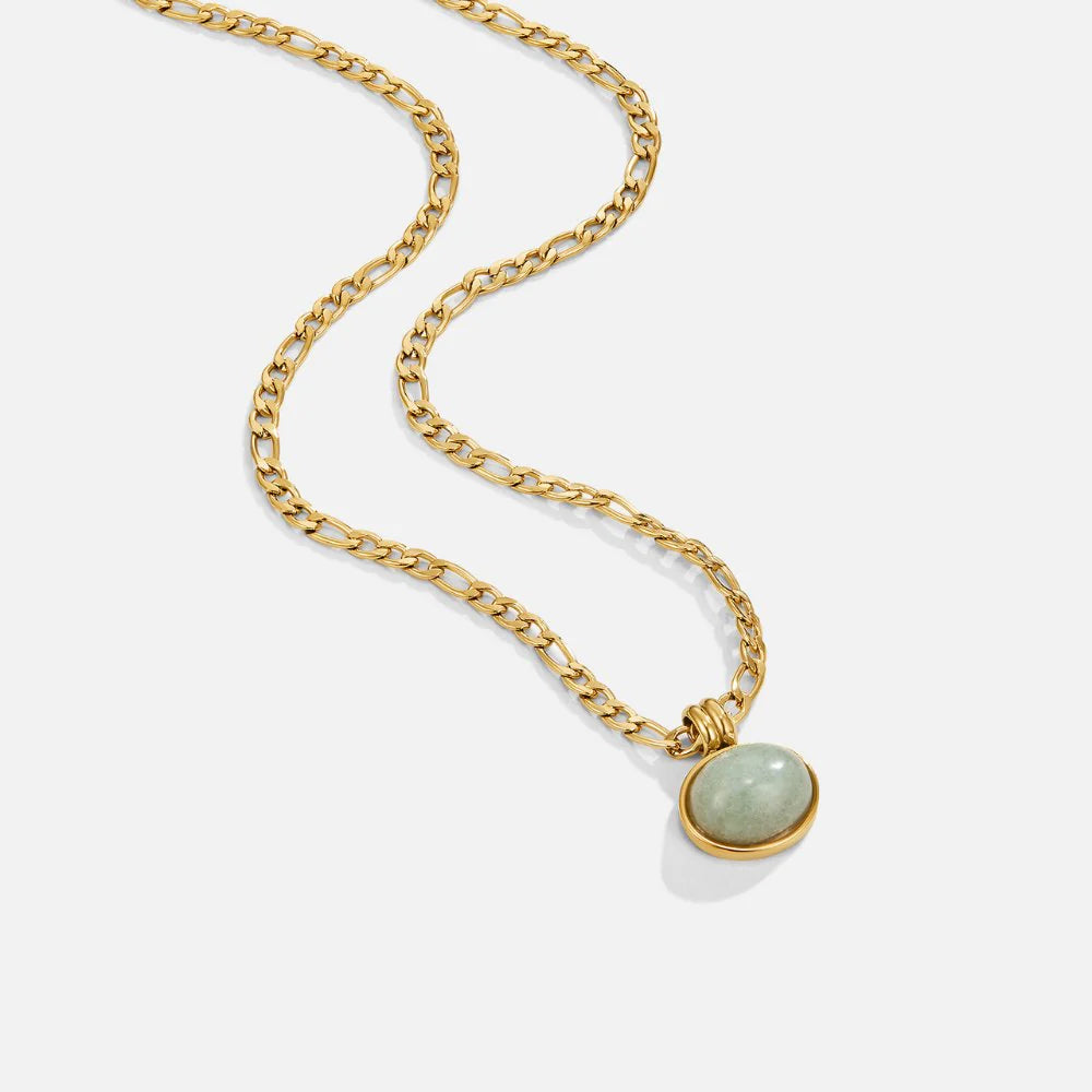 BEAUTIFUL EARTH - JADE STONE PENDANT NECKLACE