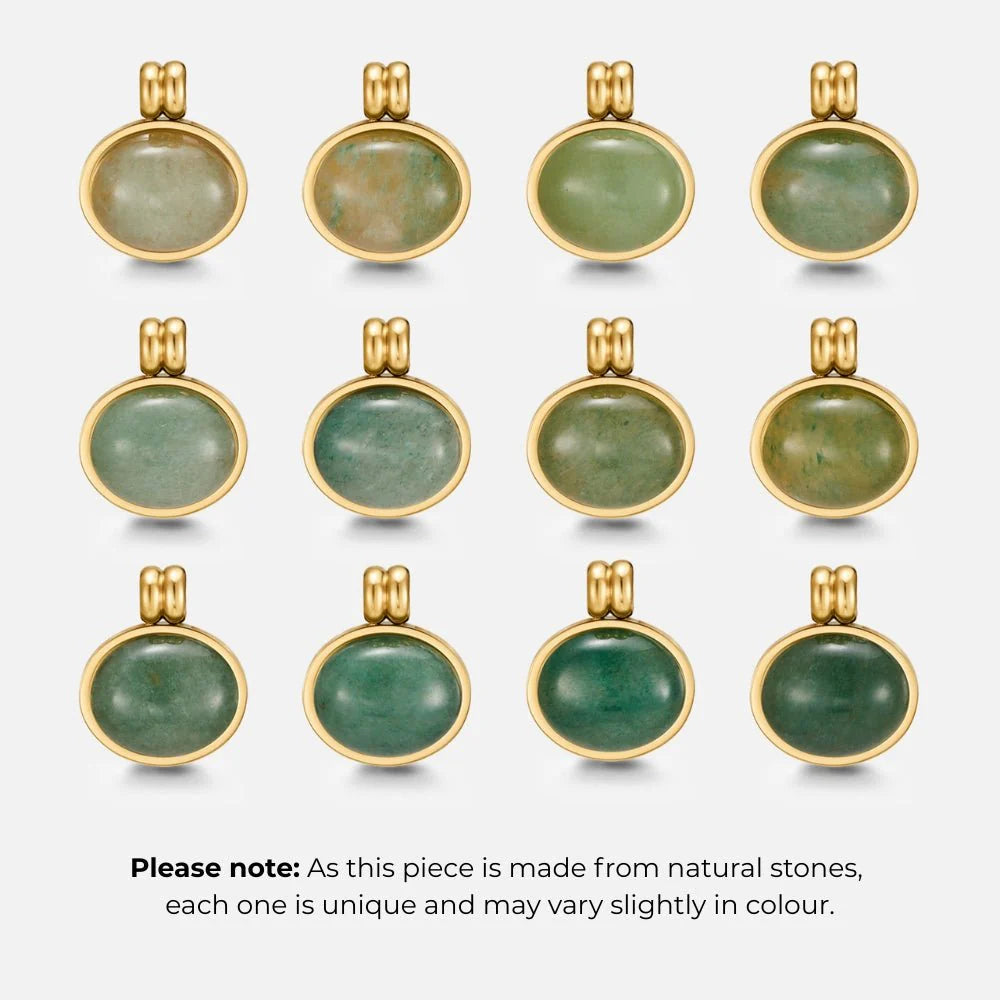 BEAUTIFUL EARTH - JADE STONE PENDANT NECKLACE