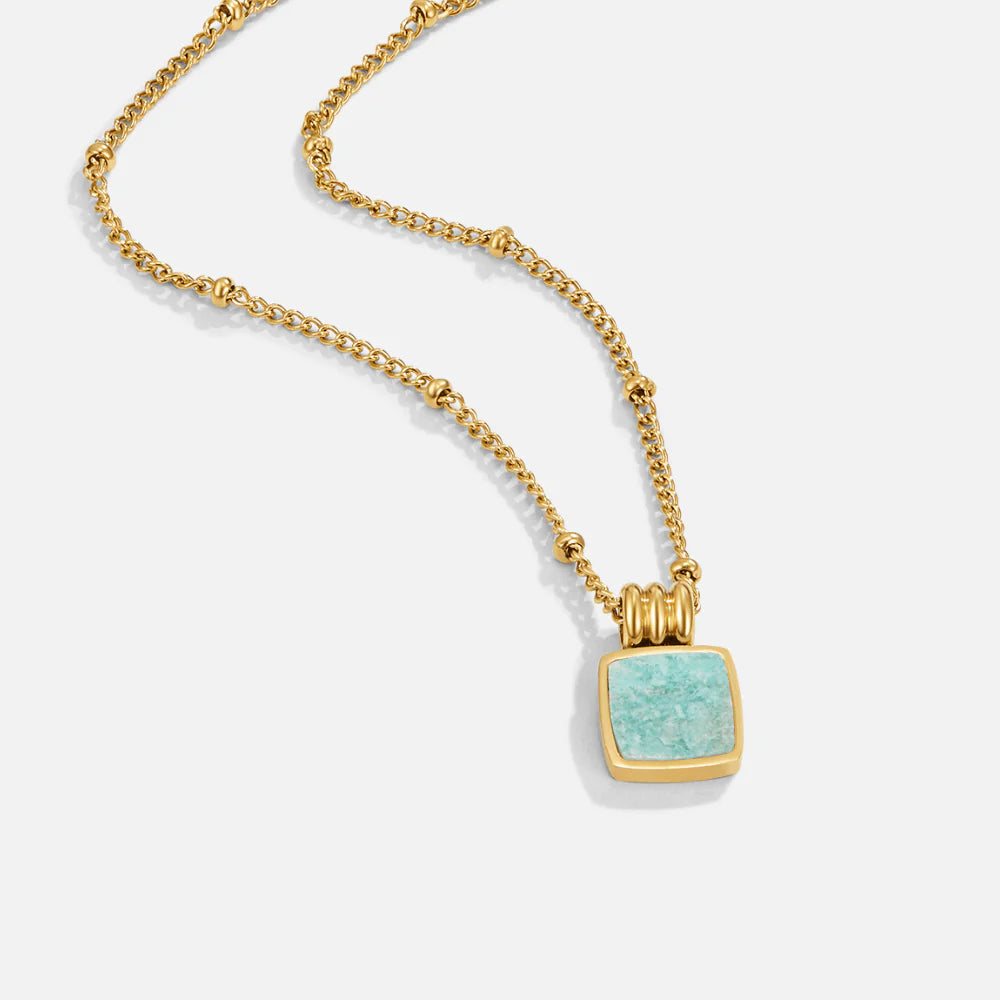 BEAUTIFUL EARTH - LUCIA GREEN PENDANT NECKLACE