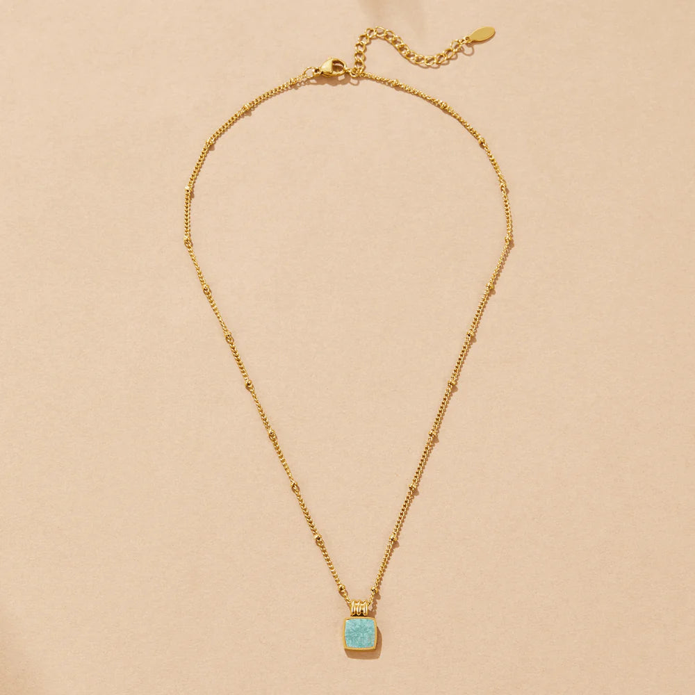 BEAUTIFUL EARTH - LUCIA GREEN PENDANT NECKLACE