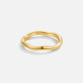 BEAUTIFUL EARTH - THIN WAVE BAND RING – 18K GOLD - SIZE 8