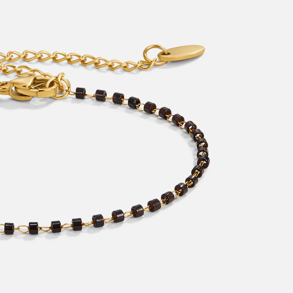 BEAUTIFUL EARTH - MAISIE BLACK BEAD BRACELET