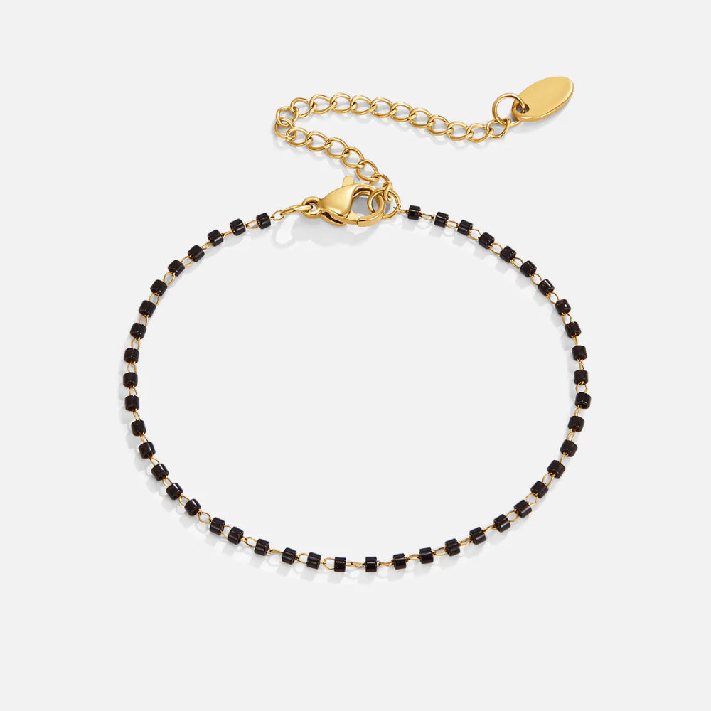 BEAUTIFUL EARTH - MAISIE BLACK BEAD BRACELET