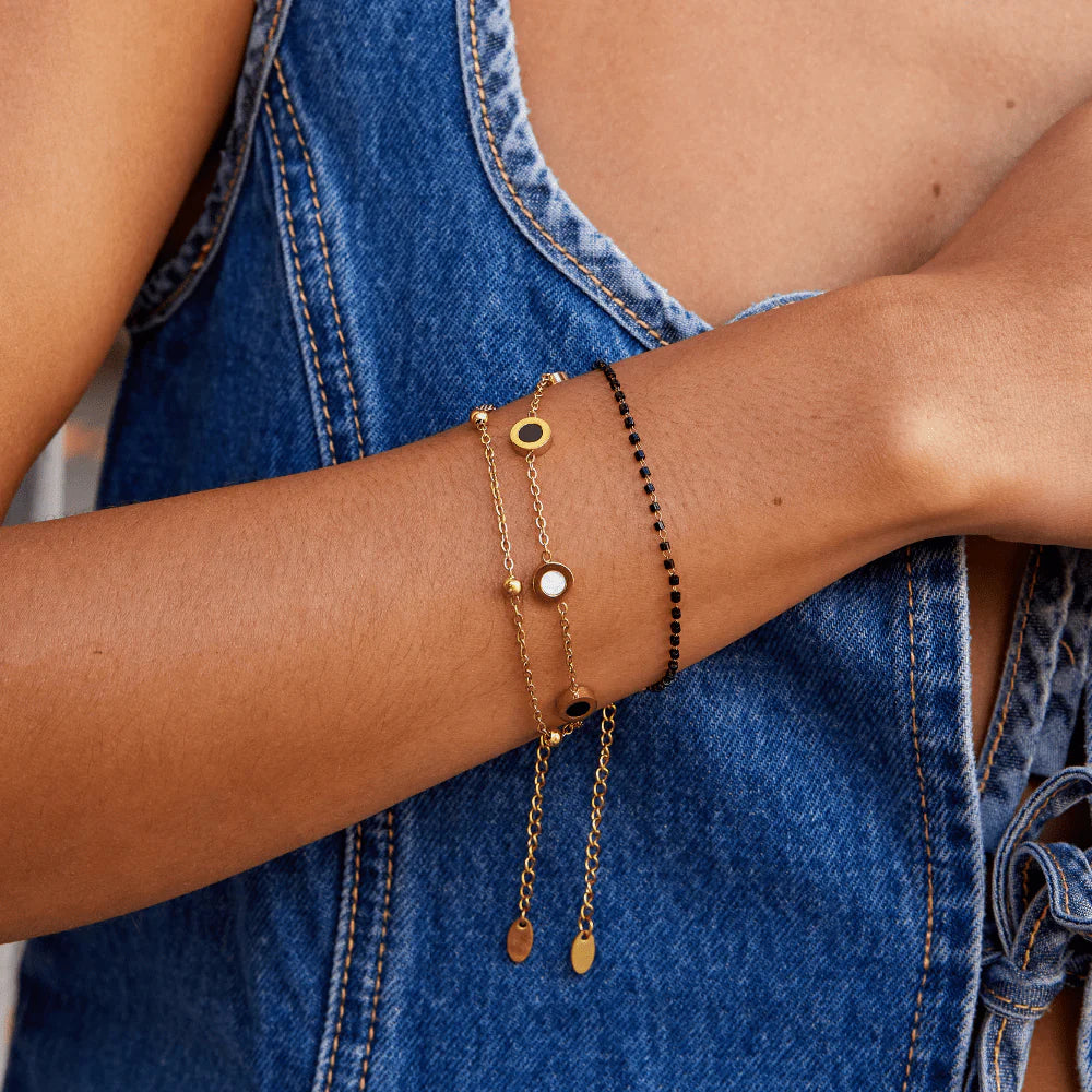 BEAUTIFUL EARTH - MAISIE BLACK BEAD BRACELET