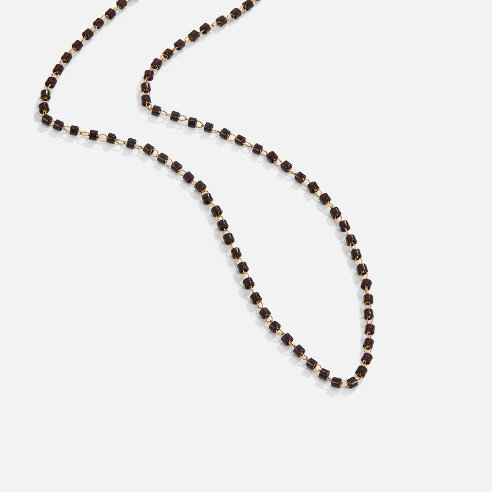 BEAUTIFUL EARTH - MAISIE BLACK BEAD NECKLACE