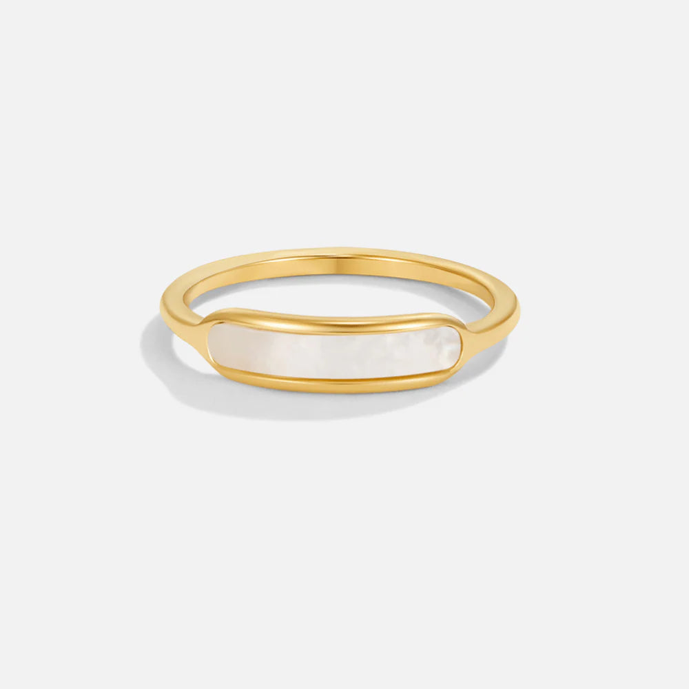BEAUTIFUL EARTH - MAYA PEARL WHITE RING - SIZE 8