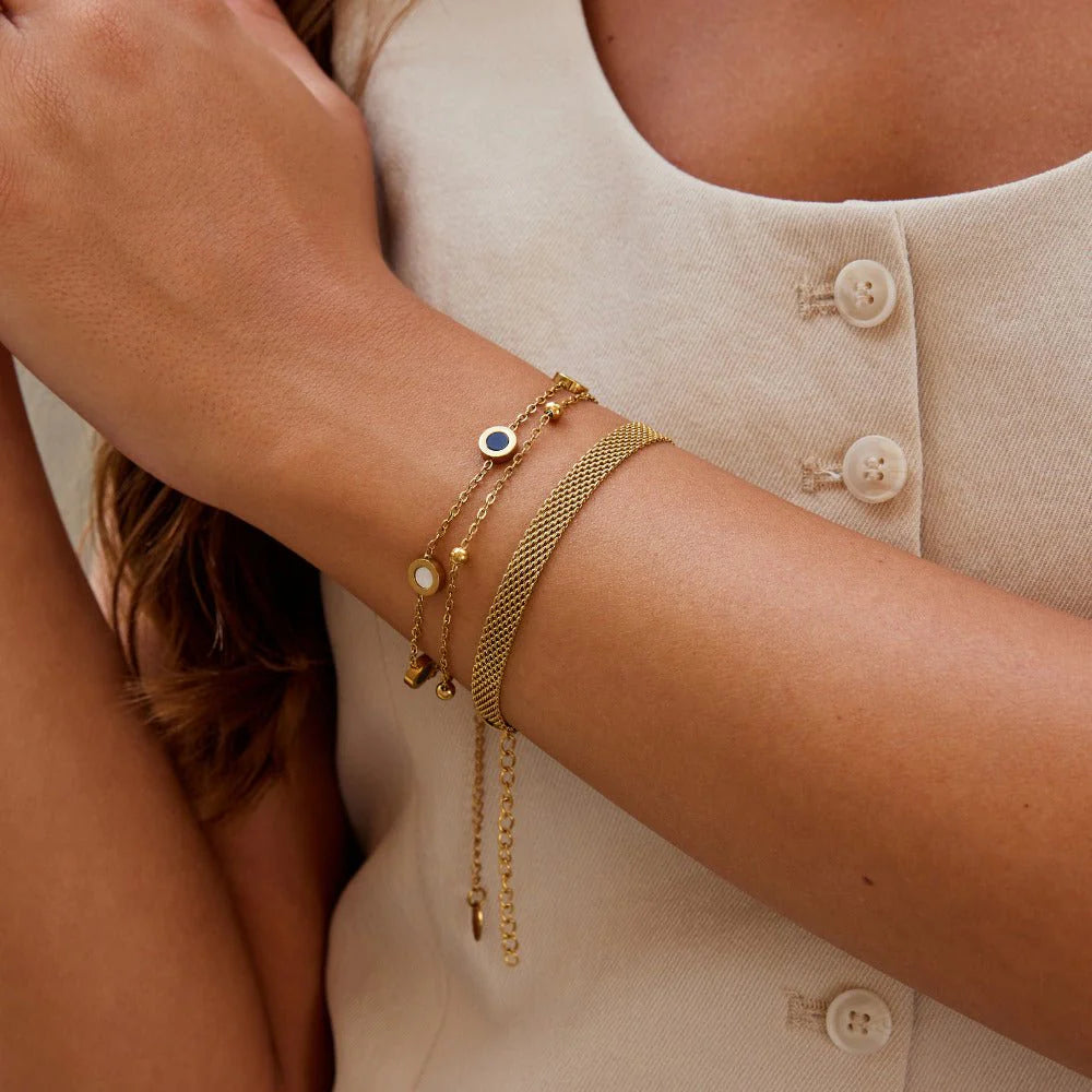 BEAUTIFUL EARTH - MOLLY GOLD MESH CHAIN BRACELET
