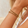 BEAUTIFUL EARTH - GOLD BEADED ADJUSTABLE BRACELET