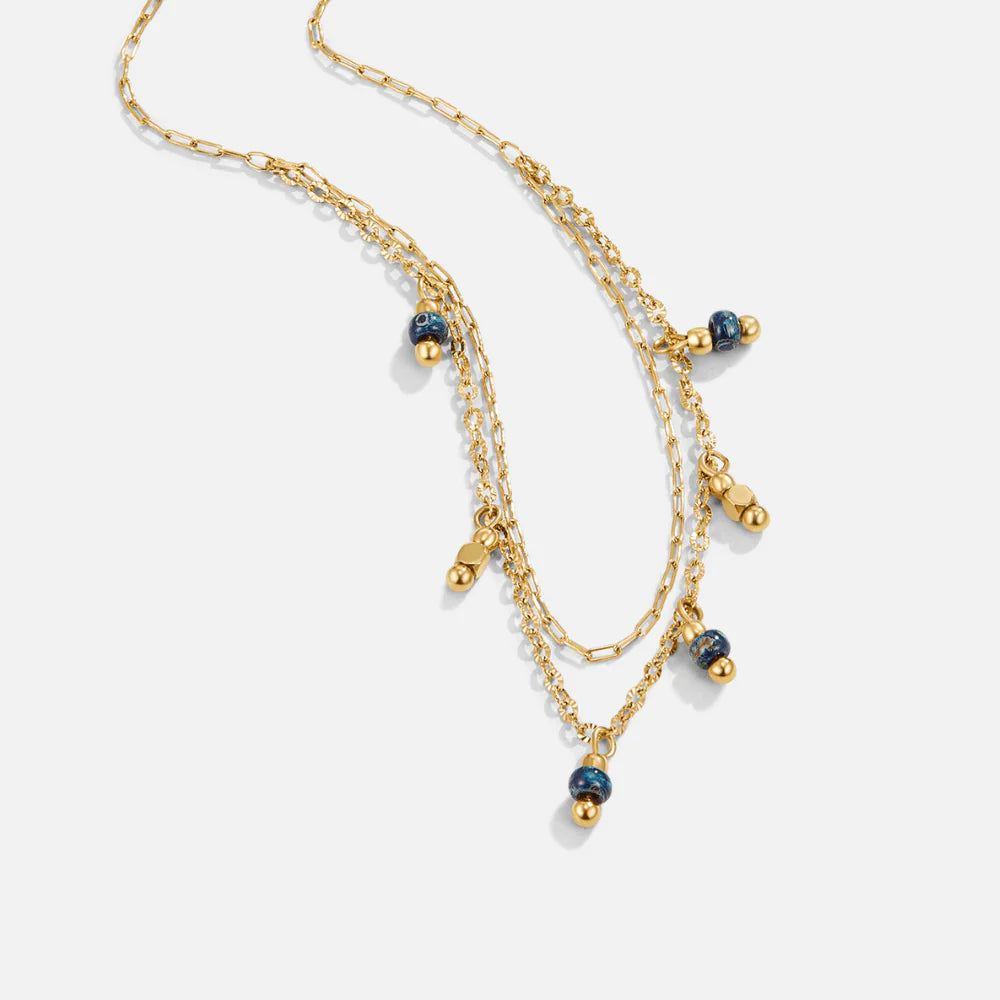 BEAUTIFUL EARTH - OLIVIA BLUE DROPLET NECKLACE