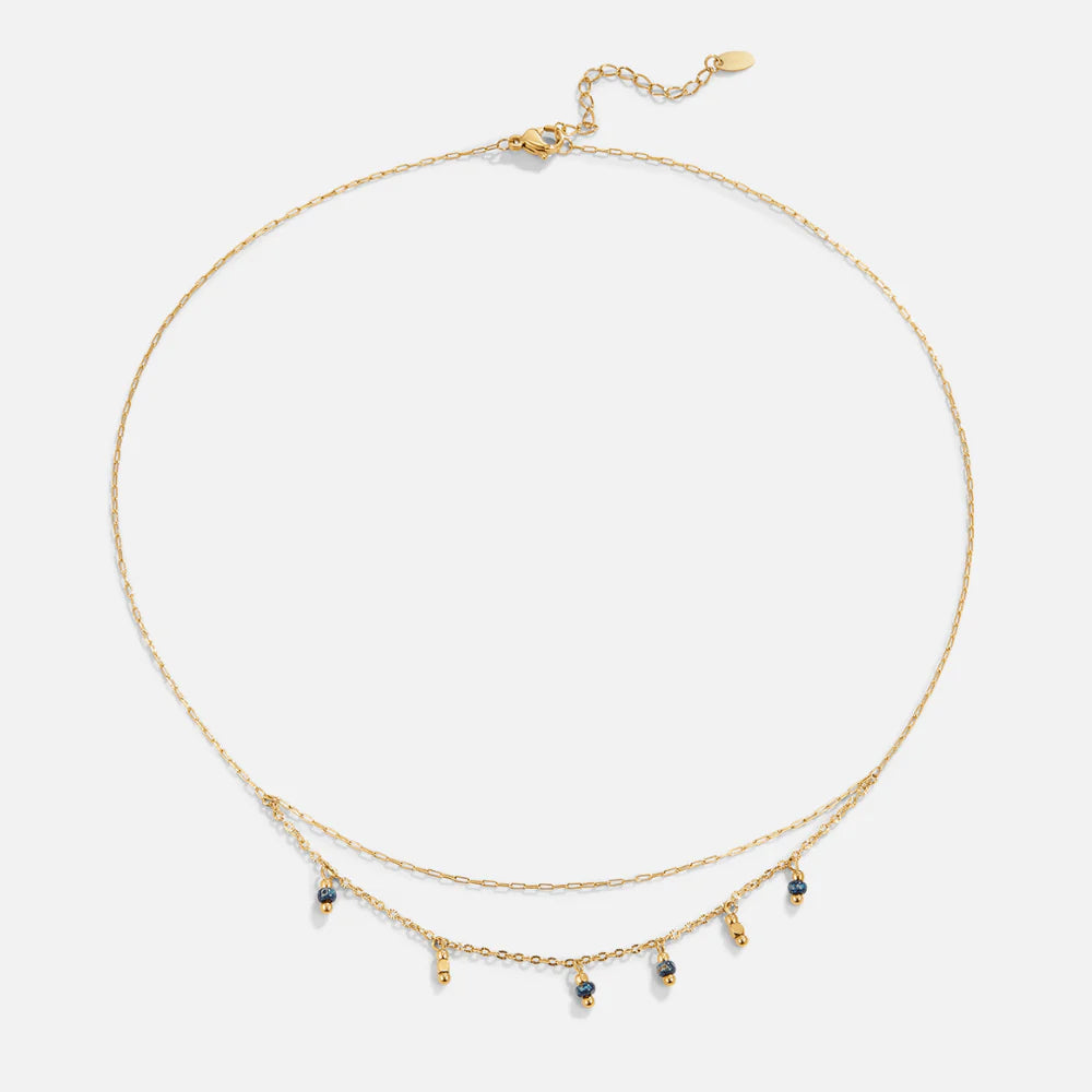 BEAUTIFUL EARTH - OLIVIA BLUE DROPLET NECKLACE