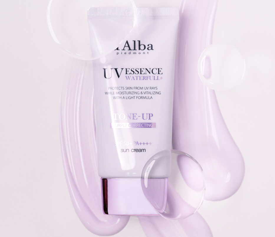 D'ALBA - Waterfull Purple Correcting Tone-Up Sun Cream - 50ML