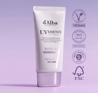D'ALBA - Waterfull Purple Correcting Tone-Up Sun Cream - 50ML