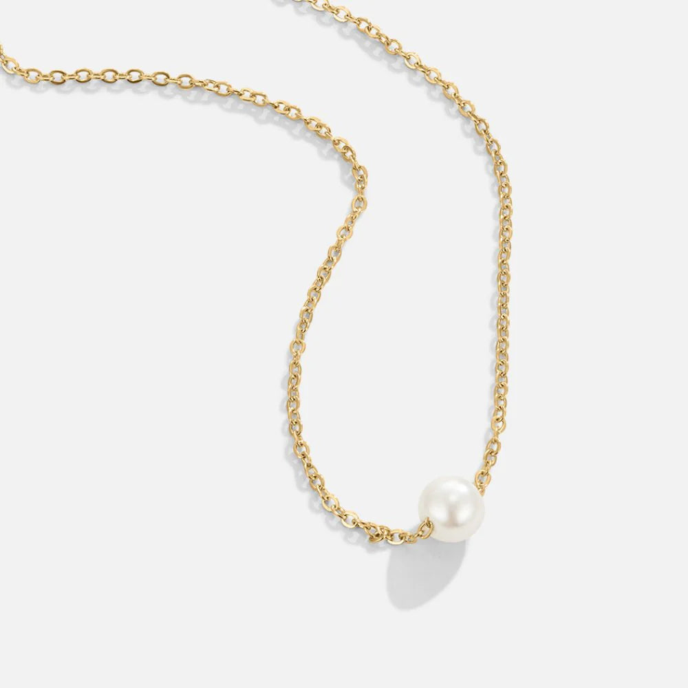 BEAUTIFUL EARTH - SOLITAIRE GOLD PEARL NECKLACE