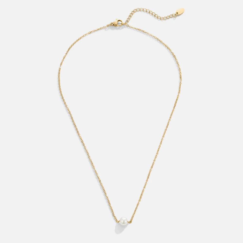 BEAUTIFUL EARTH - SOLITAIRE GOLD PEARL NECKLACE